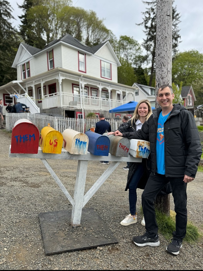 The Them and Us mailboxes in front of the Goonies House
